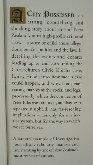 A City Possessed . Christchurch Civic Creche case. By Lynley Hood.