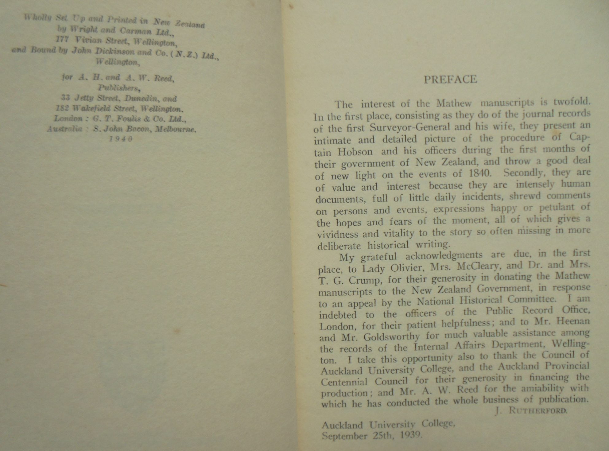 The Founding of New Zealand: The Journals of Felton Mathew, First Surveyor-General of New Zealand, and his Wife 1840-1847