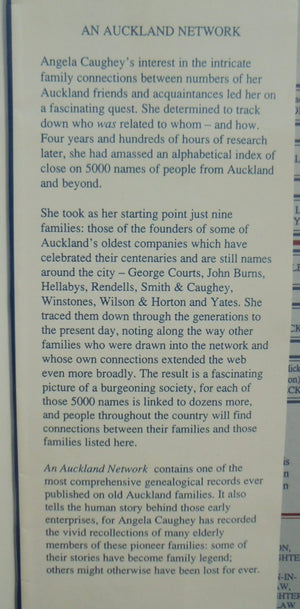 An Auckland Network by Angela Caughey. SIGNED BY AUTHOR, NUMBERED LIMITED EDITION OF 500 COPIES. VERY SCARCE.