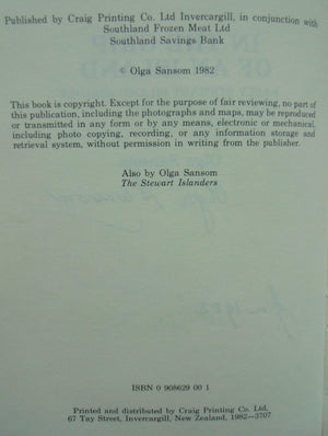 In the Grip of an Island By Olga Sansom. SIGNED BY AUTHOR. SCARCE.