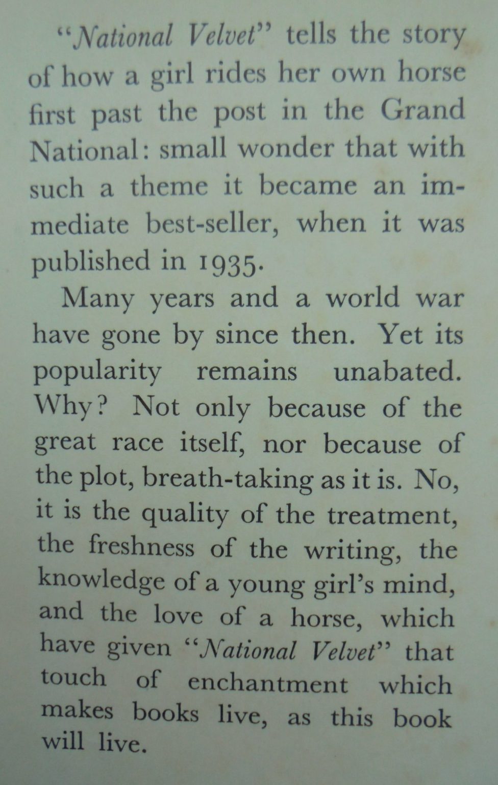 National Velvet. (1958). By Enid Bagnold