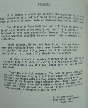 Waipahi and District 1879-1979, The Hands of Time. written and compiled by Anne Anderson and Jill Beck.