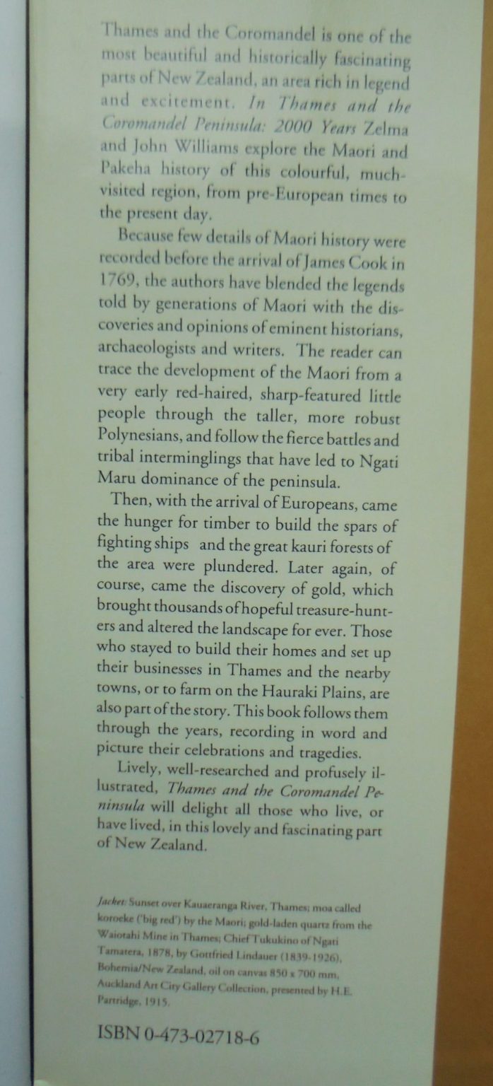 Thames and the Coromandel Peninsula: 2000 years. SIGNED BY BOTH AUTHORS.