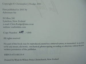 Missing. Aircraft Missing in New Zealand 1928 - 2000 by Chris Rudge. SIGNED BY AUTHOR.