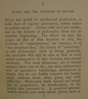 Plato and Platonism: A Series of Lectures by Walter Pater.