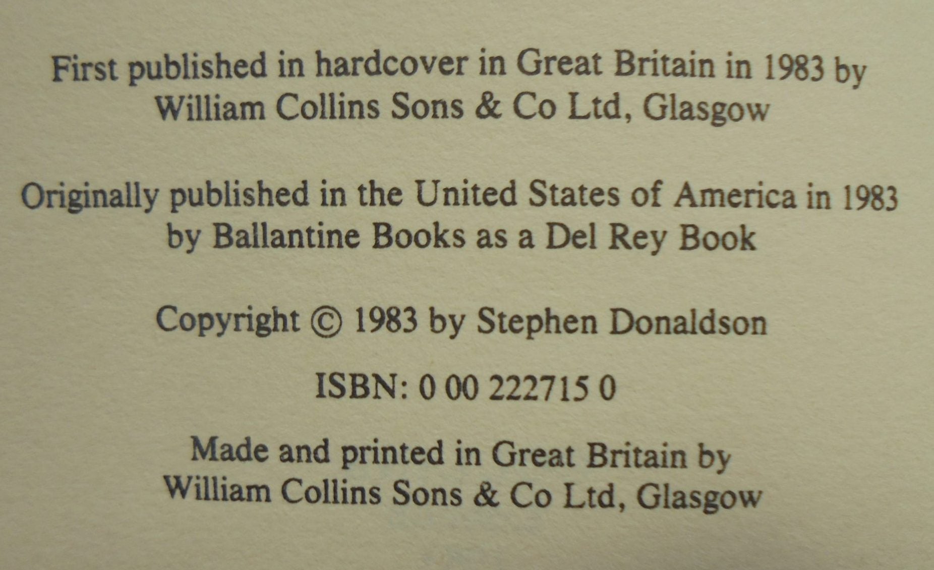 White Gold Wielder. First Edition. By Stephen Donaldson