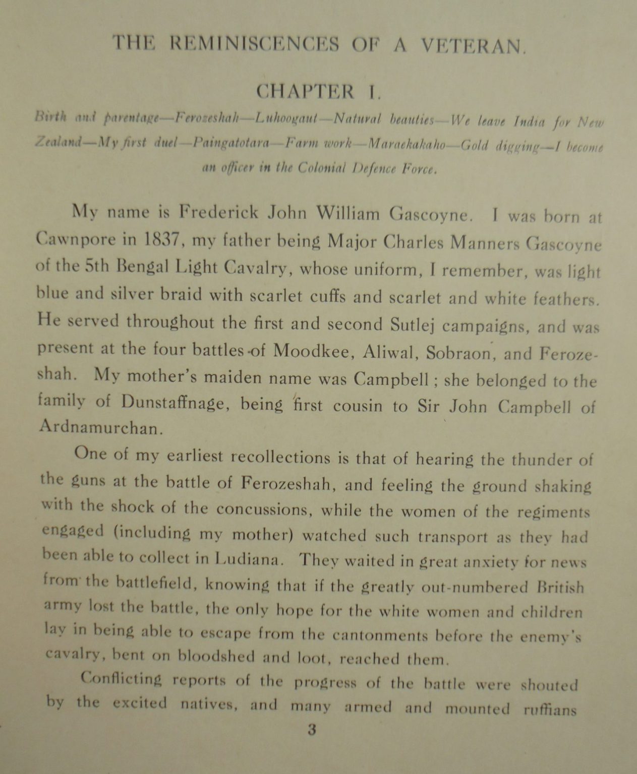 Soldiering In New Zealand Being Reminiscences Of A Veteran by Major F. J. W. Gascoyne.