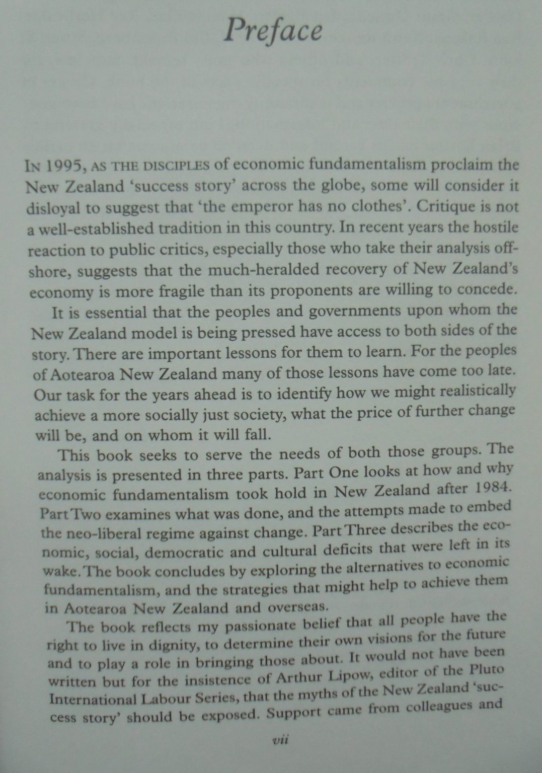 The New Zealand Experiment: A World Model for Structural Adjustment By Jane Kelsey.