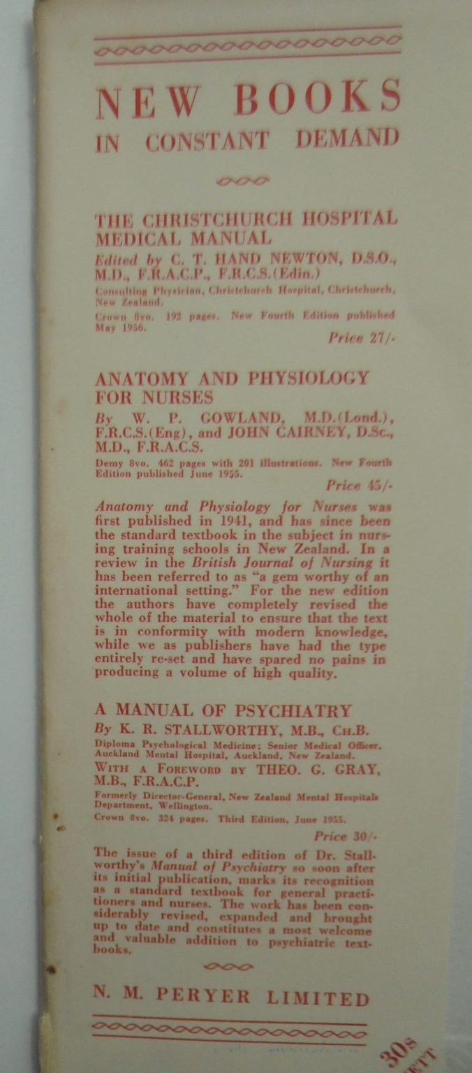 My Story Memoirs of a New Zealand Nurse by Mary Lambie.