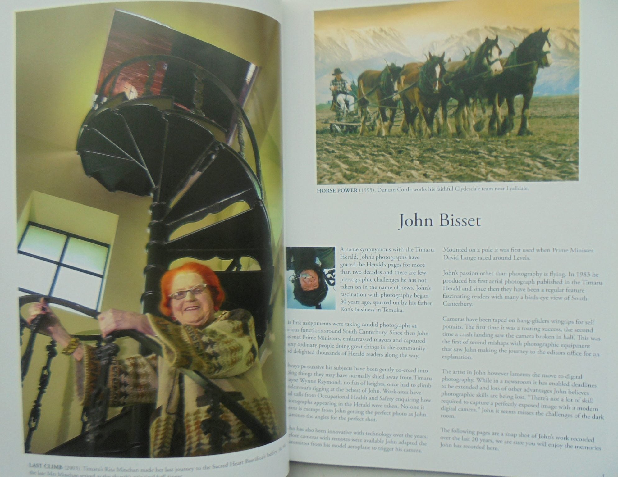 20 years Timaru Herald Photographer. SIGNED by author John Bisset.