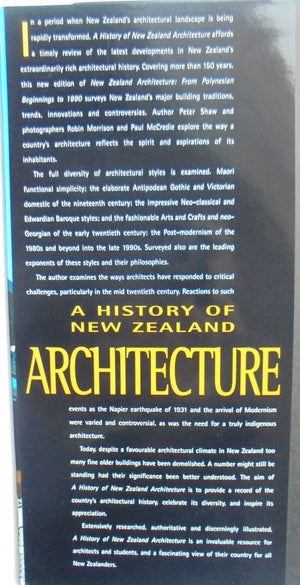 A History of New Zealand Architecture By Peter Shaw, Robin Morrison.