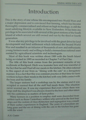 Dining with the Cats An Autobiography of a Farm Worker. by Albert Alexander Coates. SIGNED BY AUTHOR.
