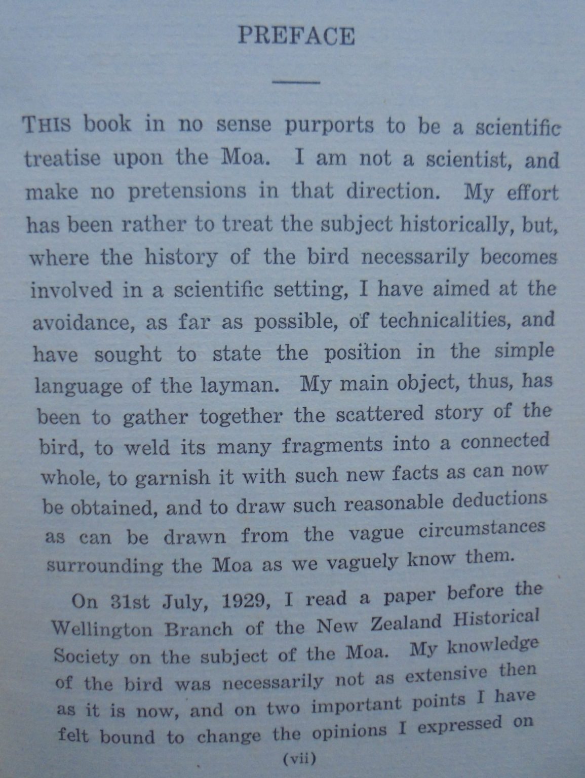 The Mystery of the Moa: New Zealand's Avian Giant by T. Lindsay Buick. 1931. FIRST EDITION. VERY SCARCE.