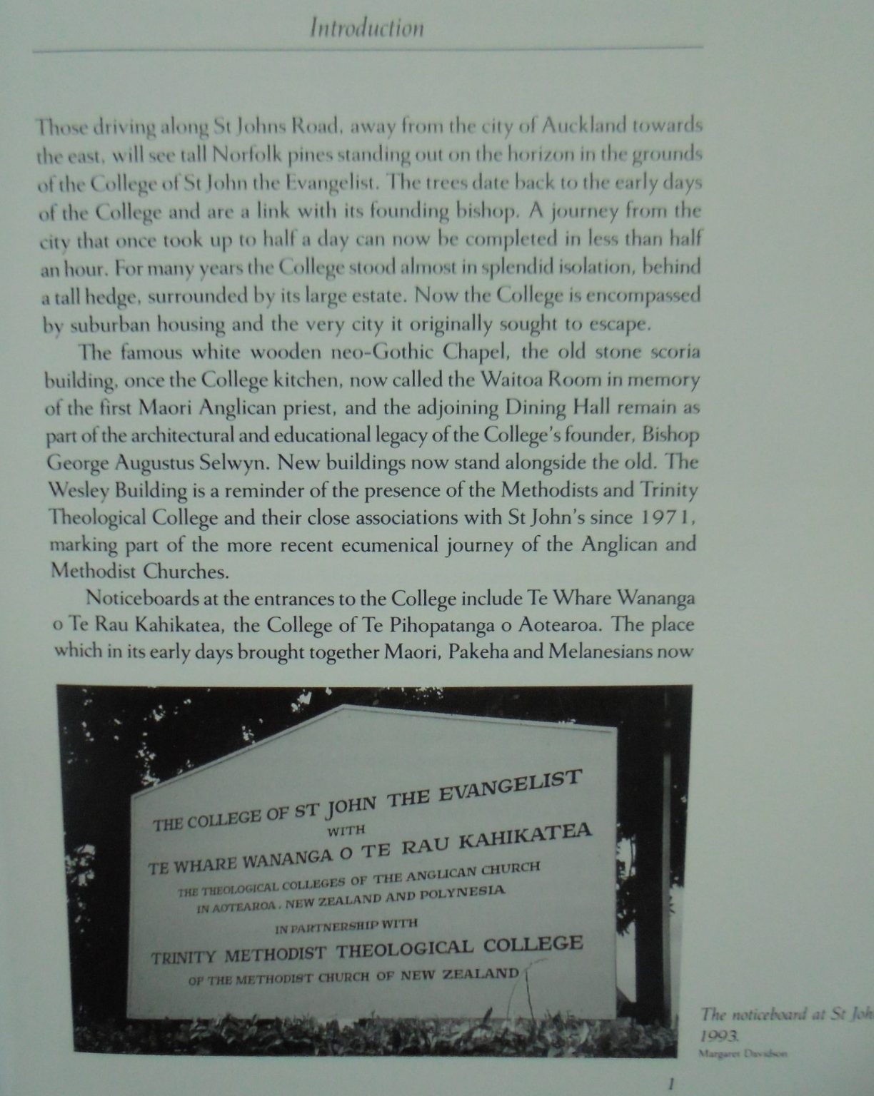 Selwyn's Legacy The College of St John the Evangelist, Te Waimate and Auckland, 1843-1992 : a history. by Allan K Davidson.