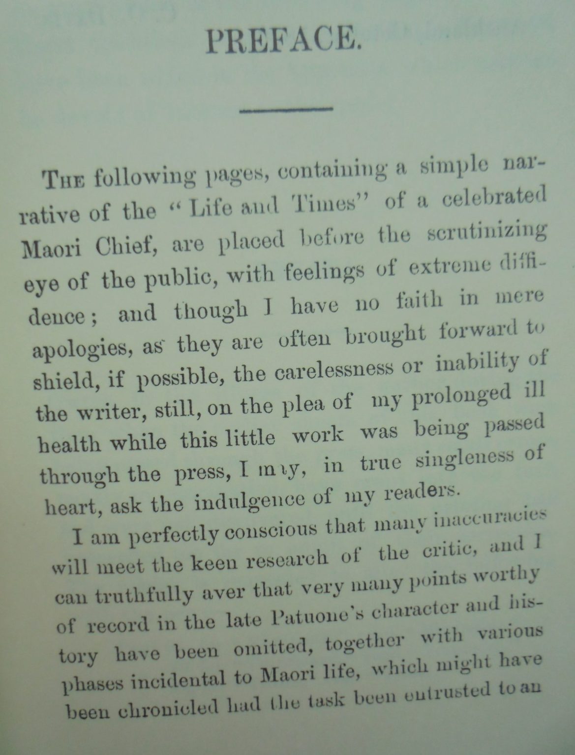 The Life and Times of Patuone: The Celebrated Ngapuhi Chief by C O Davis. SCARCE.