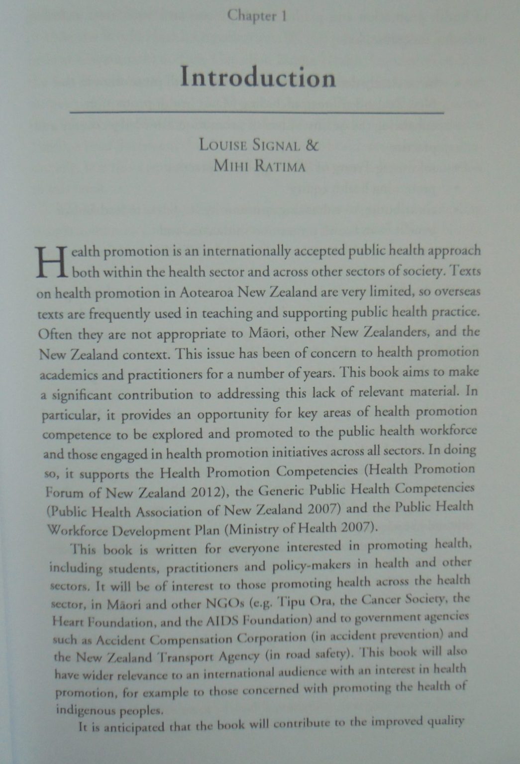 Promoting Health in Aotearoa New Zealand By Louise Signal (Edited by), Miho Kawasaki (Edited by), Mihi Ratima (Edited by).