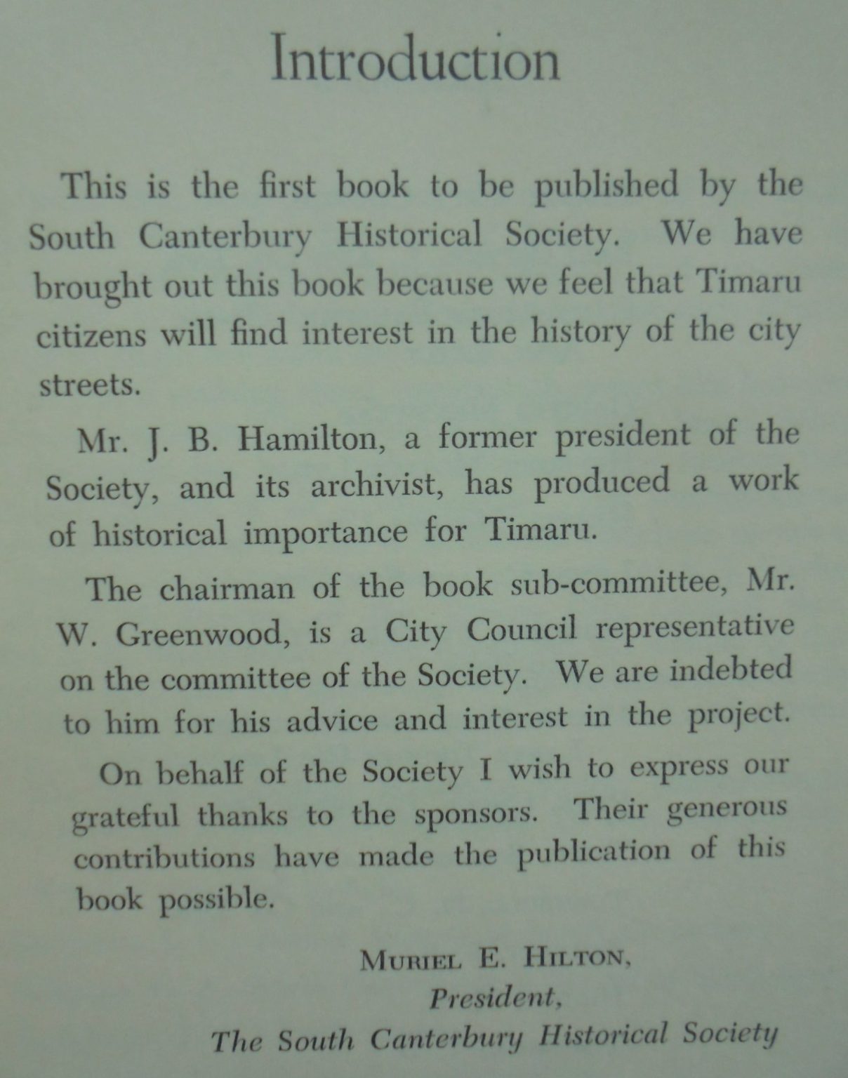 The streets of Timaru by J B Hamilton.