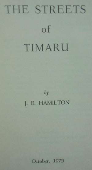 The streets of Timaru by J B Hamilton.