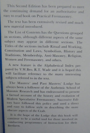 Masters and Past Masters Lodge No. 130 Questions and Answers The Questions and Answers Dealt with in the Transactions of the Master' and Past Masters' Lodge by R Hepburn.