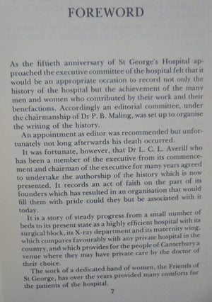 St George's Hospital The First Fifty Years L C L Averill. 1978, First Edition.