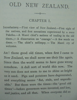 Old New Zealand A Tale of the Good Old Times by a Pekeha Maori By F.E. Maning