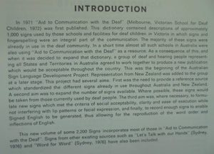 Dictionary of Australasian Signs for Communication with the Deaf.