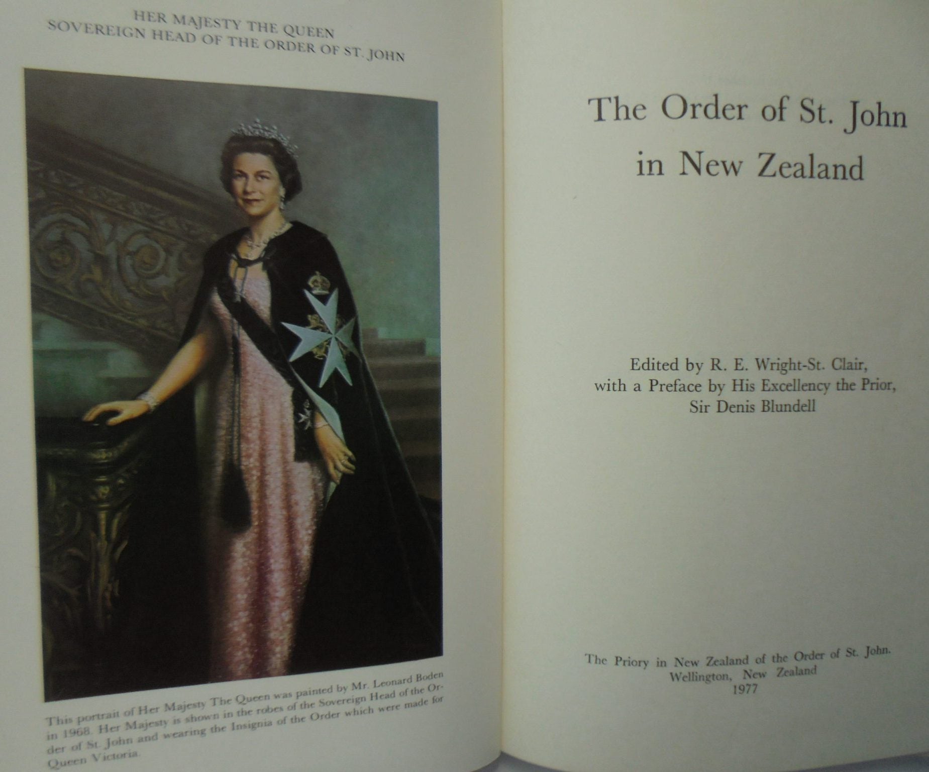 The Order of St. John in New Zealand by R.E Wright-St. Clair.