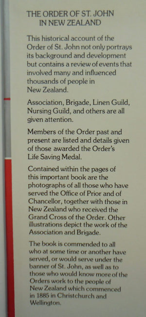 The Order of St. John in New Zealand by R.E Wright-St. Clair.