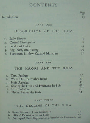 The Book of the Huia by W. J. Phillipps. 1963, FIRST EDITION. VERY SCARCE.