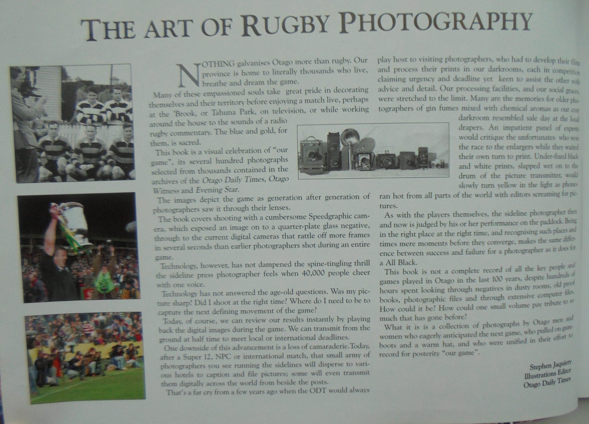 Our Game - Otago Rugby Through the Eyes of Our Photographers. Edited by Barry Stewart.