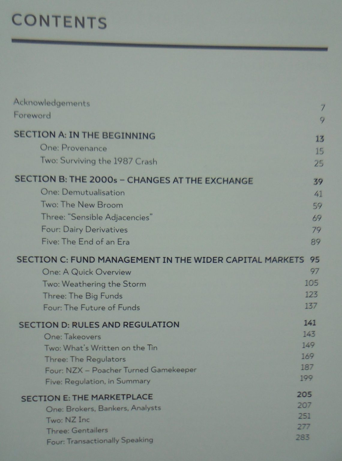 Stories from the Marketplace: Celebrating 150 Years of New Zealand's Stock Exchange by Michael Larsen.