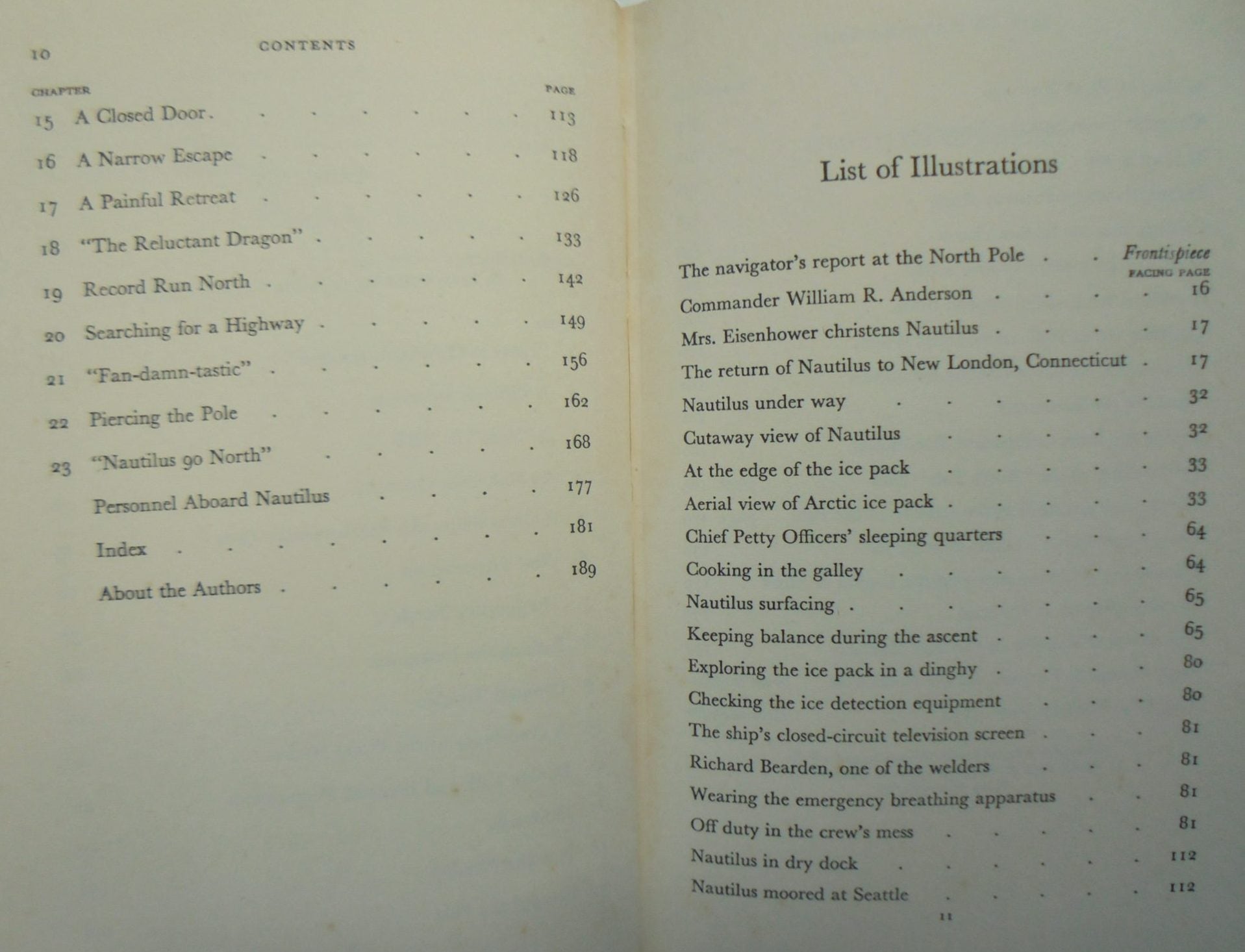 Nautilus 90 North. By Cmdr. William R. Anderson. first nuclear submarine. 1st edition