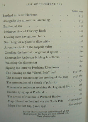 Nautilus 90 North. By Cmdr. William R. Anderson. first nuclear submarine. 1st edition