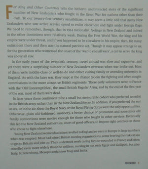 For King and Other Countries The New Zealanders Who Fought in Other Services in the First World War By Christine Clement, Glyn Harper, Rebecca Johns. SIGNED BY ALL 3 AUTHORS.