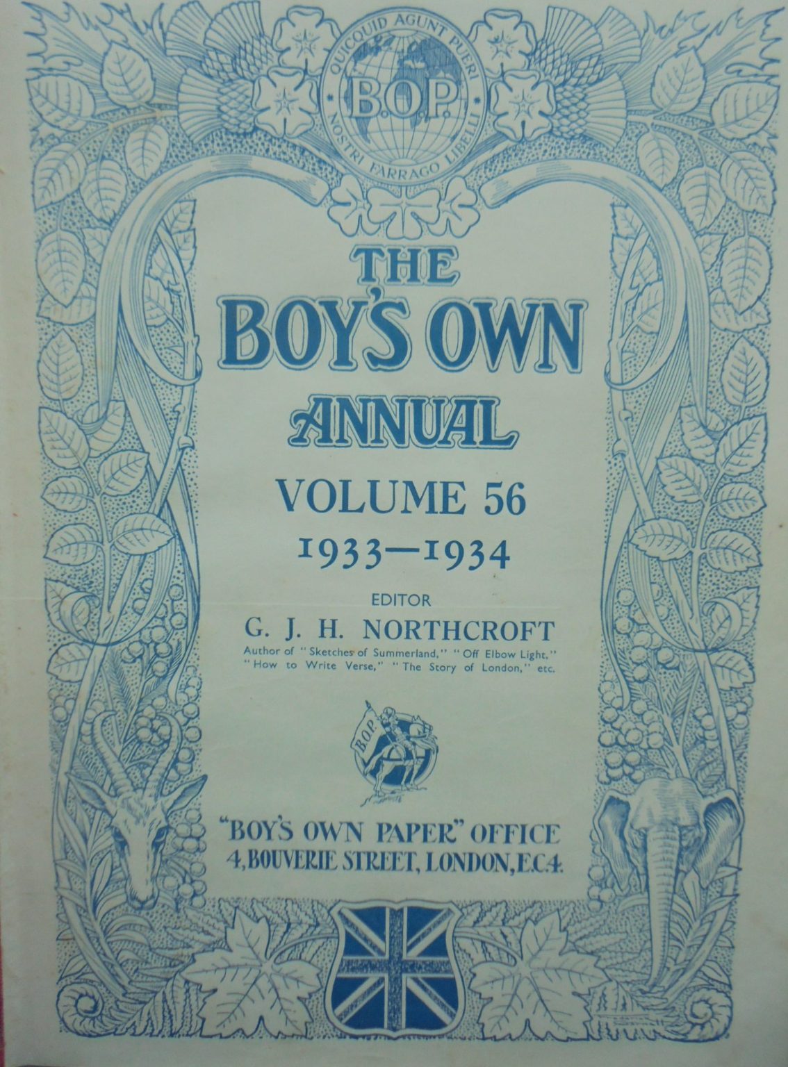 The Boy's Own Annual, Volume 56, 1933 - 1934. by George Northcroft (editor).