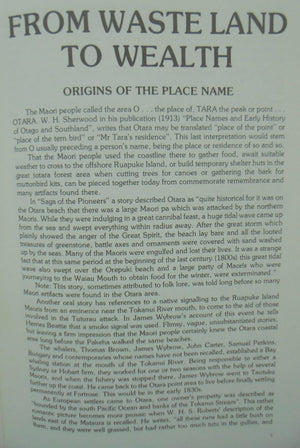 Otara, From Waste Land To Wealth by Joan Macintosh. SIGNED BY AUTHOR.