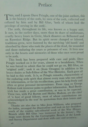 20 Battalion and Armoured Regiment. Official History of New Zealand in the Second World War 1939- 45 by D.J.C. Pringle and W.A. Glue.