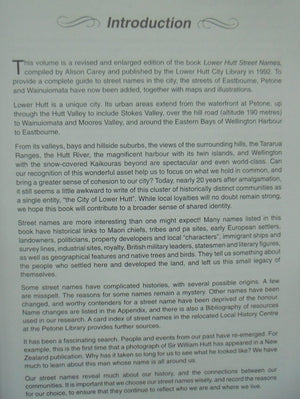 Valleys & Bays: Origins of Street Names in Lower Hutt, Including Eastbourne, Petone and Wainuiomata by Alison Carey.