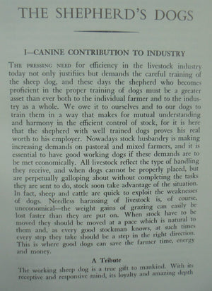 The Shepherd's Dogs Their Training for Mustering and Trial Work By C.W.G. Hartley.