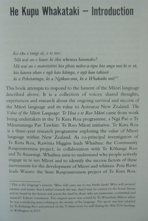 The Value of the Maori Language vol 2. By Rawinia Higgins, Poia Rewi.