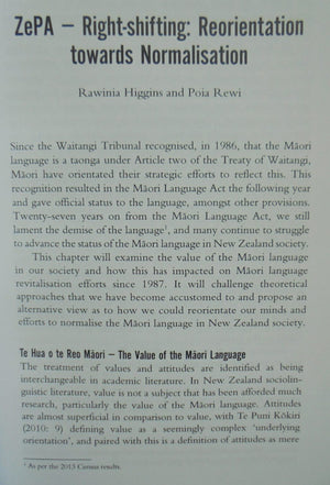 The Value of the Maori Language vol 2. By Rawinia Higgins, Poia Rewi.