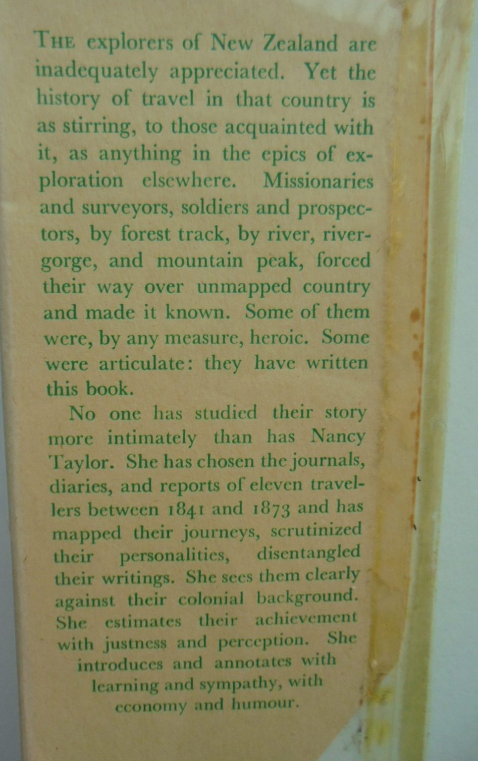 Early travellers in New Zealand Nancy M. Taylor [ed].