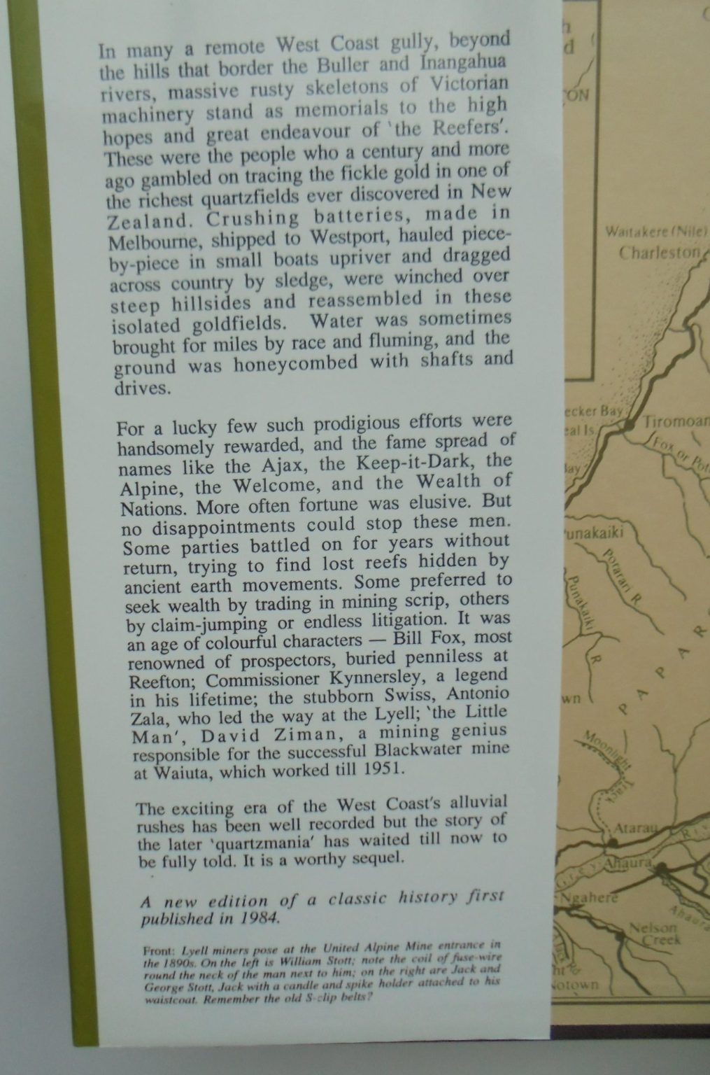 The Golden Reefs: An Account of the Great Days of Quartz-Mining at Reefton, Waiuta and the Lyell by Darrell Latham.