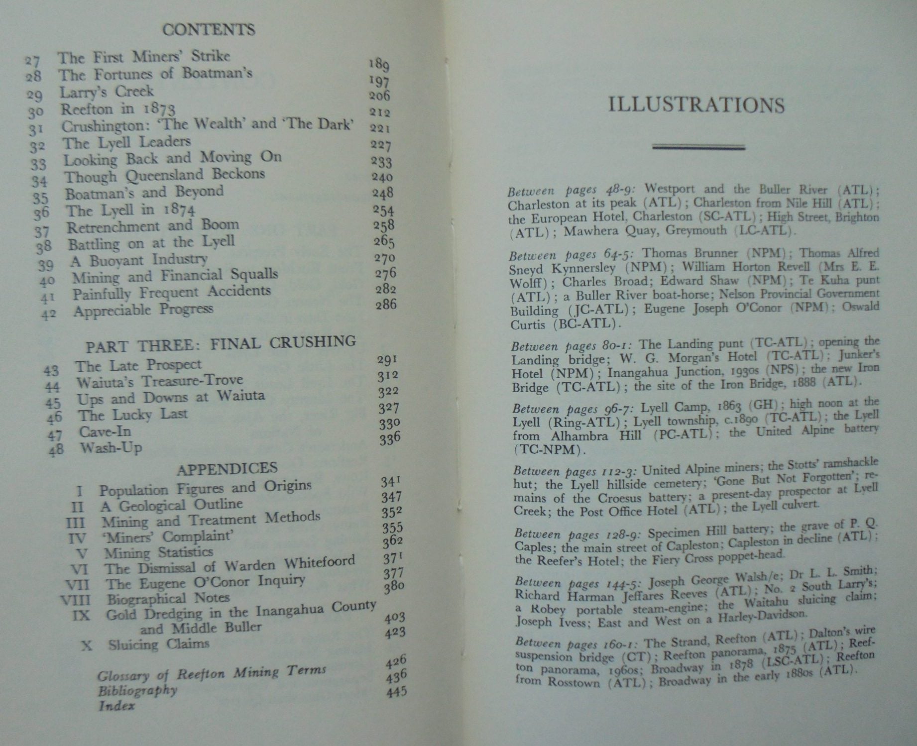 The Golden Reefs: An Account of the Great Days of Quartz-Mining at Reefton, Waiuta and the Lyell by Darrell Latham.