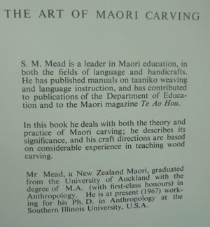 Art of Maori Carving by Sir "Sidney" Hirini Moko Haerewa Mead.