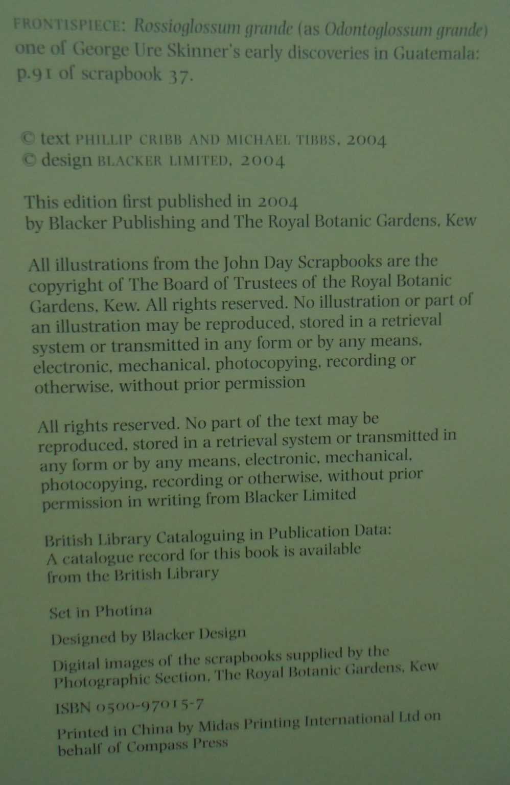 A Very Victorian Passion The Orchid Paintings of John Day from the Royal Botanic Gardens, Kew by Phillip Cribb & Michael Tibbs.