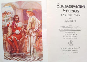 Shakespeare: Stories for Children by E Nesbit & "When Shakespeare was a boy" by Dr. F.J. Furnivall.