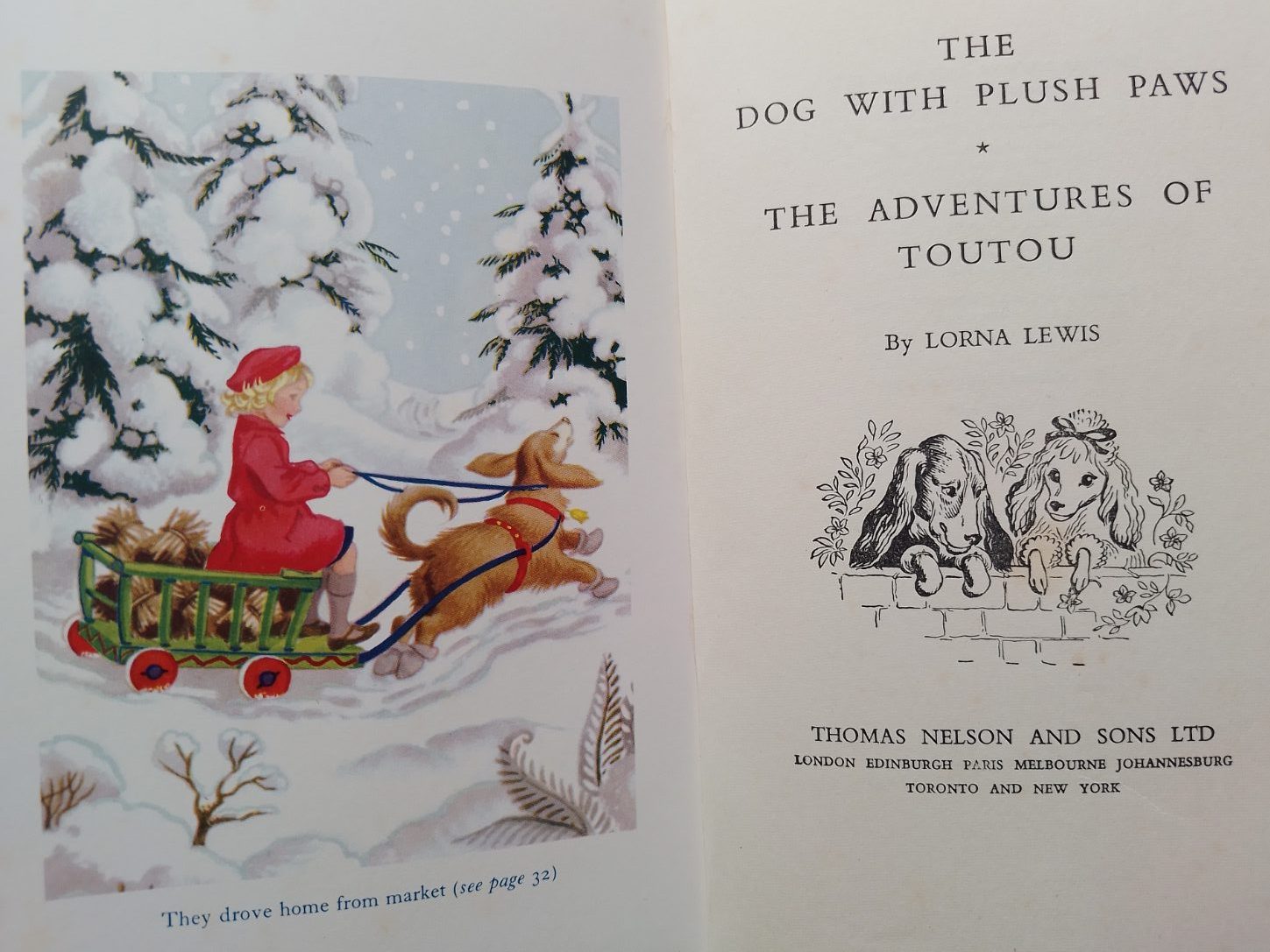 The Dog With Plush Paws The Adventures of Toutou by Lorna Lewis.