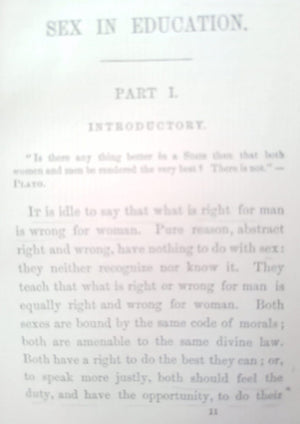 Sex in Education: Or, A Fair Chance For Girls (1875) by Edward H. Clarke