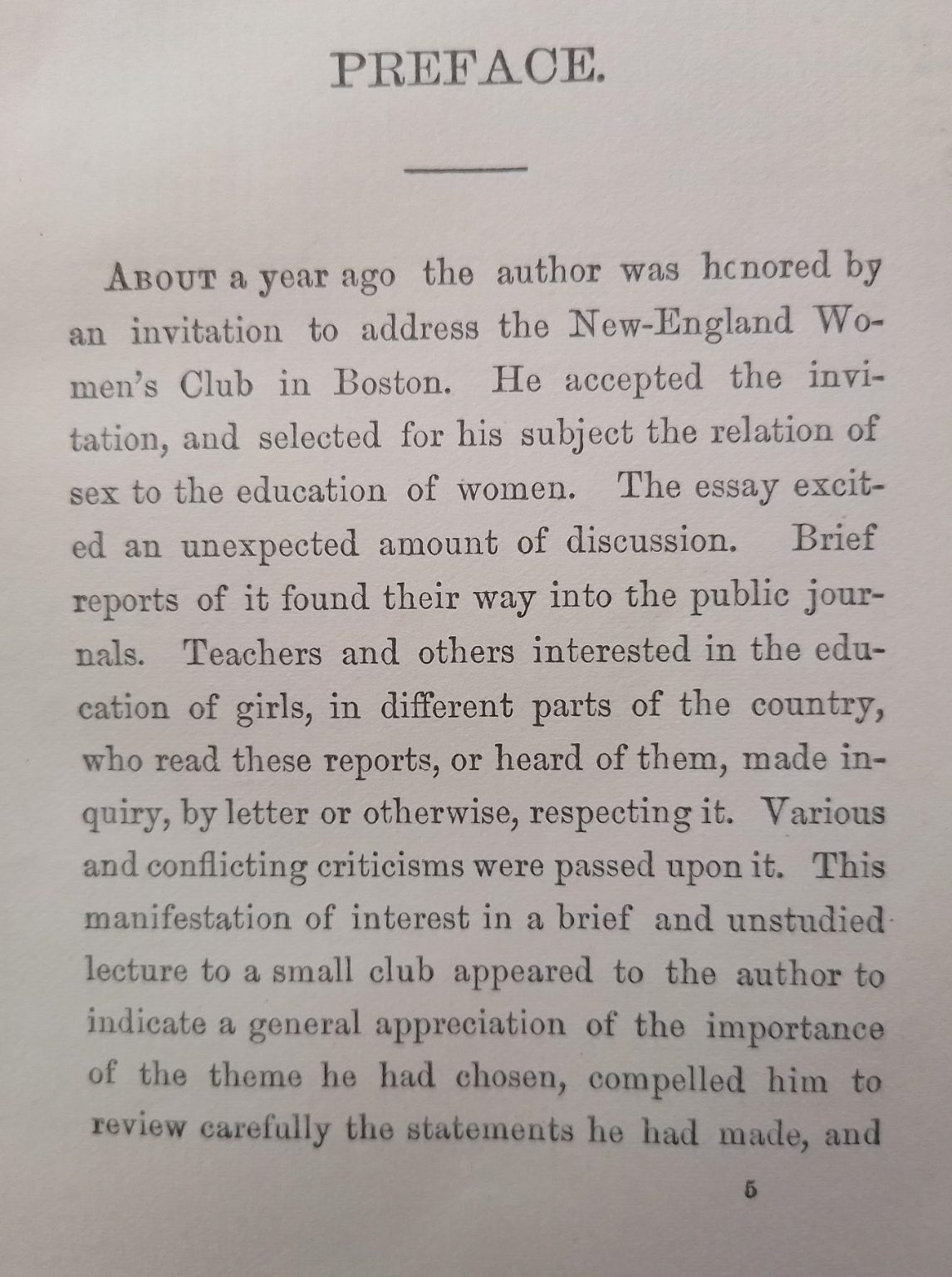 Sex in Education: Or, A Fair Chance For Girls (1875) by Edward H. Clarke